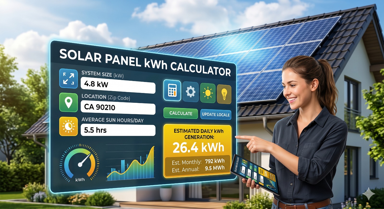 Solar Panel kWh Calculator