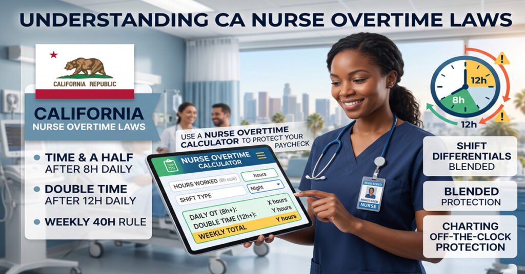 California Nurse Overtime Laws: Daily Overtime, Double Time, and the Rules Hospitals Rarely Explain